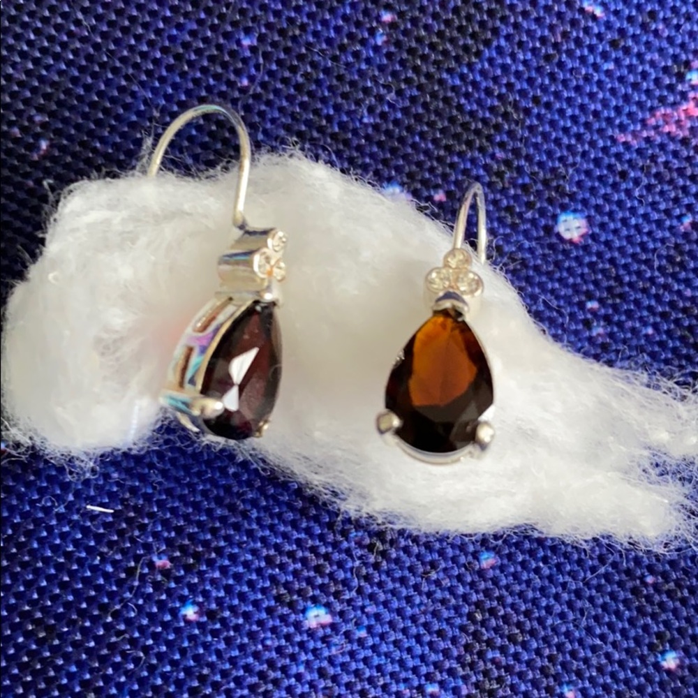Brown teardrop earrings
